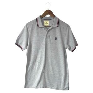 Cobb Italy Grey Polo Shirt Short Sleeves Flying Colors Preppy Mens Size Large
